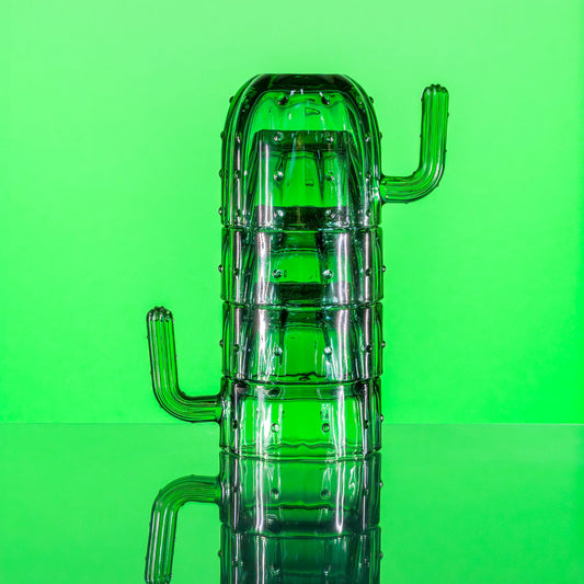 CACTUS CUP | GLASS WATER CUP (4 PIECE)